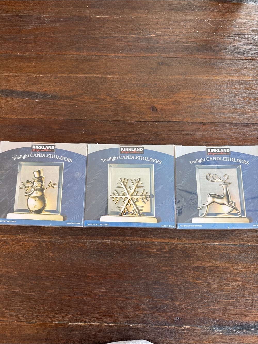 Vintage Kirkland Signature Christmas Tealight Candle Holders